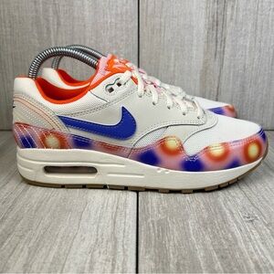 NEW Nike Air Max 1 SE Sail Blue Orange Athletic Sneaker Shoe Womens Size 7.5